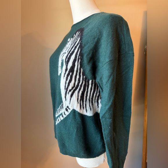 Maeve Cashmere Zebra Sweater - Picture 2 of 5
